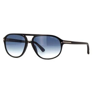 New TOM FORD Jacob Black Aviator FT0447/S 01P Sunglasses Women